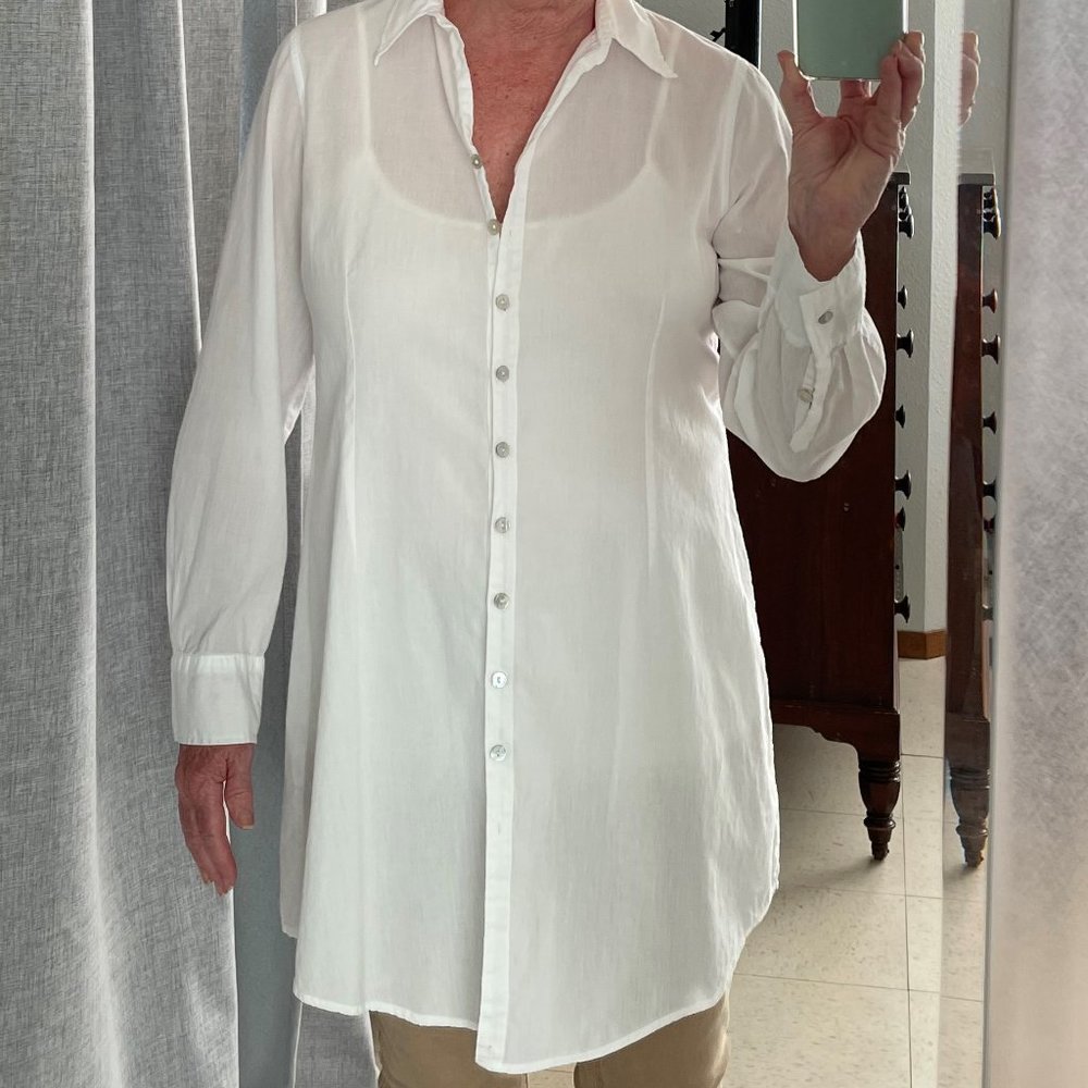 Eileen Fisher White Tunic Size M
